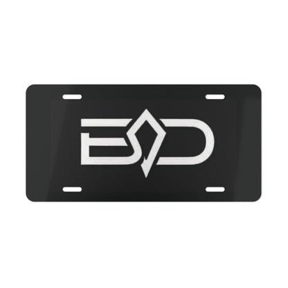 Black Diamond Vanity Plate — Black Plate with Bold BD Logo