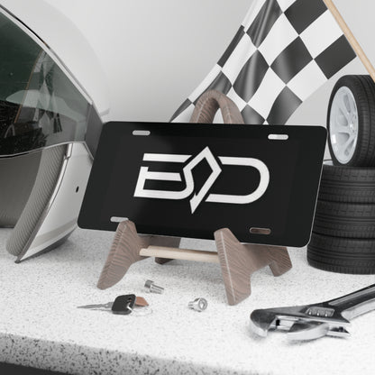 Black Diamond Vanity Plate — Black Plate with Bold BD Logo